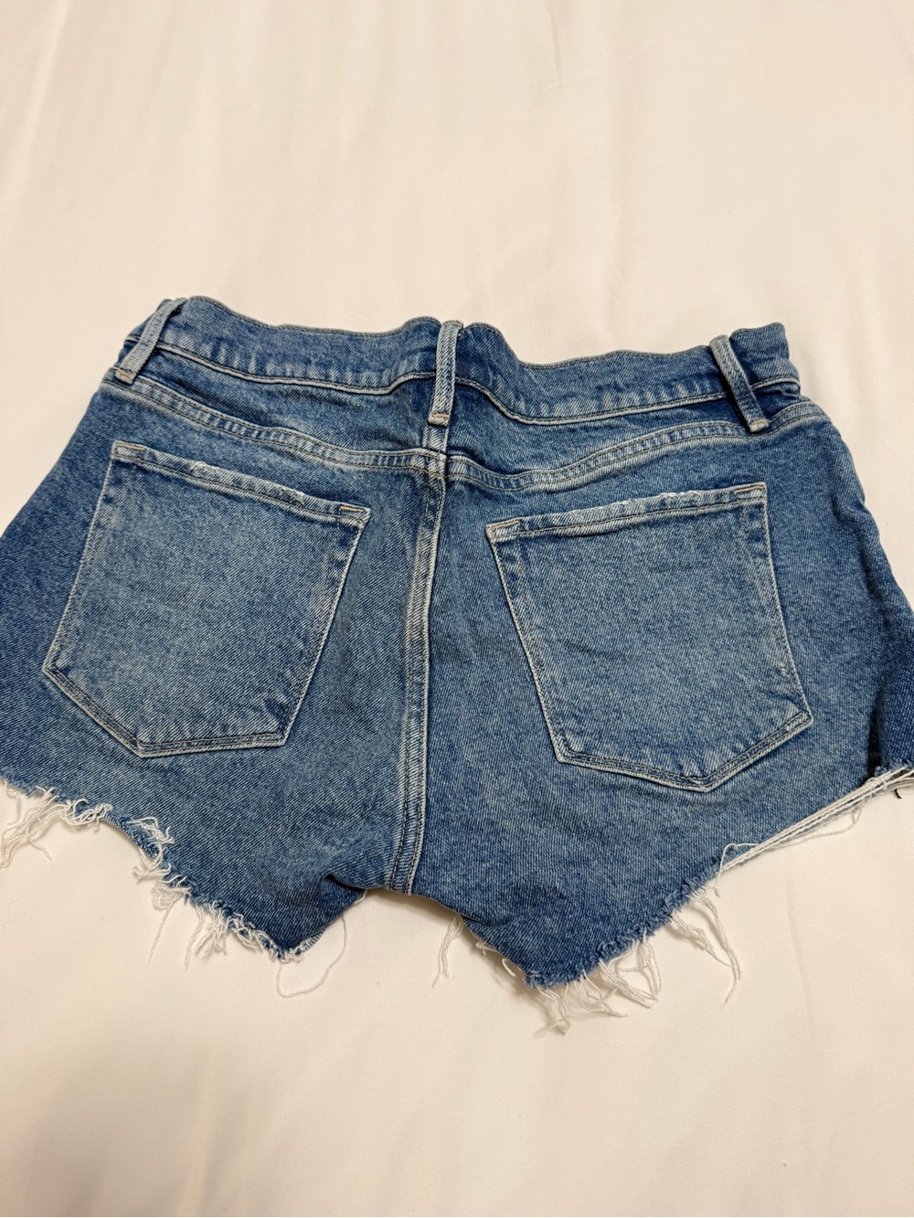 Frame Women’s Distressed Denim Shorts - Blue - Picture 2 of 3
